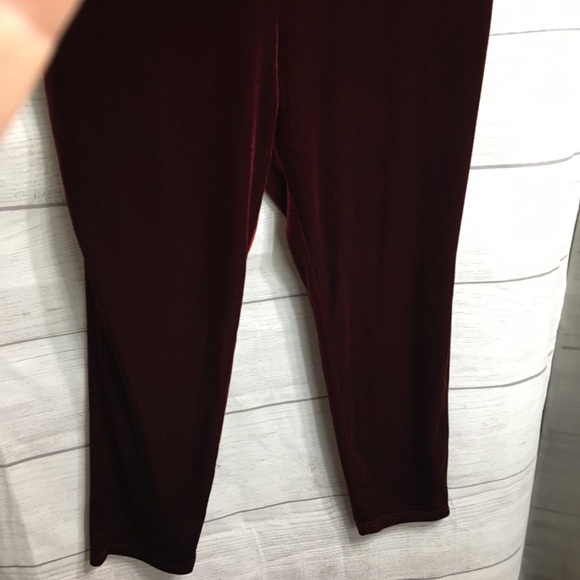 Shein Curve 4x dark red velour jumpsuit-1 piece - Picture 6 of 8